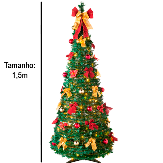 Árvore de Natal Retrátil [FÁCIL DE MONTAR] - Sem Estresse